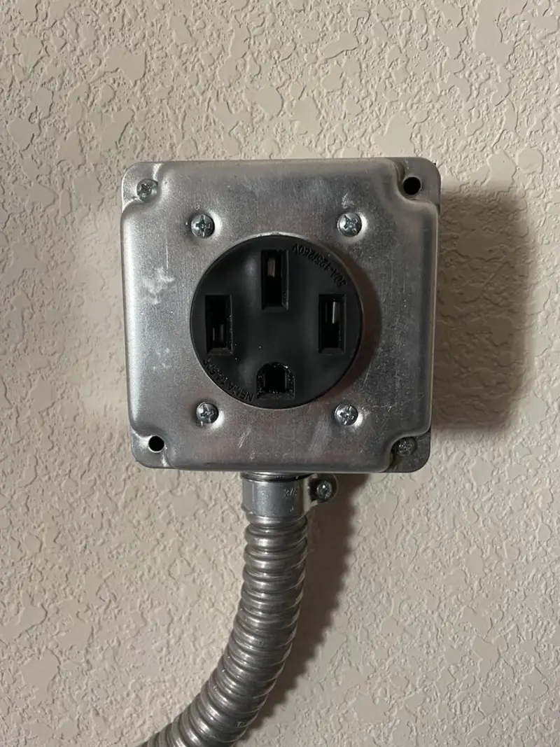 NEMA 14-50 outlet installed for Smart Home Electrical in St. Augustine